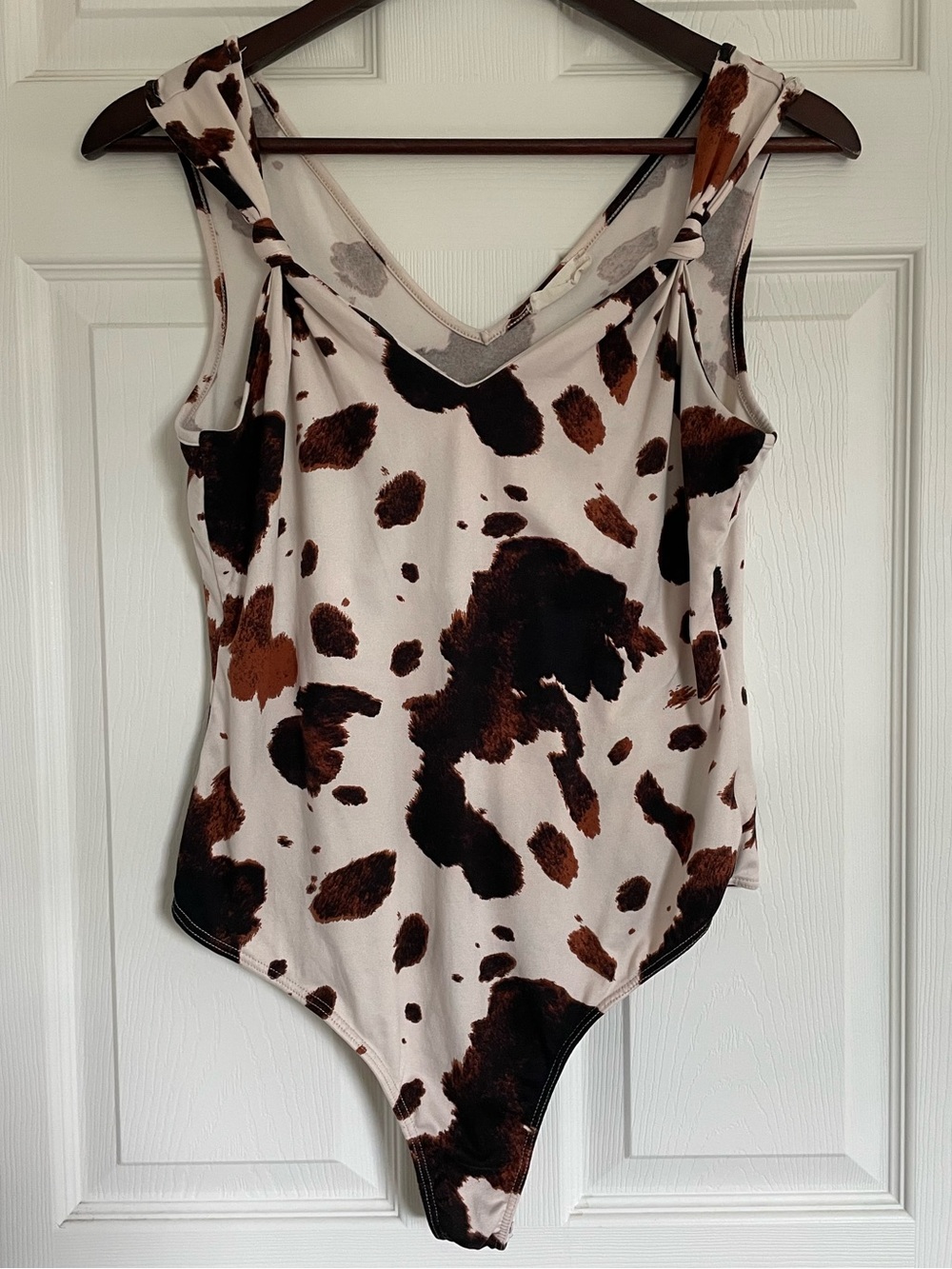 Altar’d State Cow Print Bodysuit Western Rodeo Festival Top XL Nashville Country